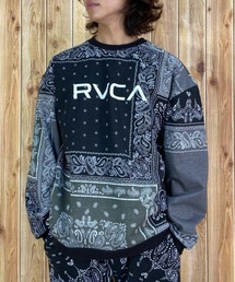 RVCA（ルーカ）の「【ムラサキスポーツ別注】RVCA/ルーカ オーバーサイズ ペイズリートレーナー/ボンディング 撥水 防水 裏起毛/インナーウェア 総柄スウェット/セットアップ対応 BC042-P03（スウェット・メンズ）」
