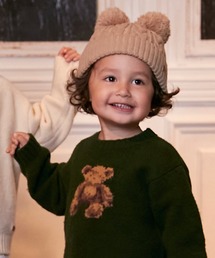 Wぽんぽんニット帽