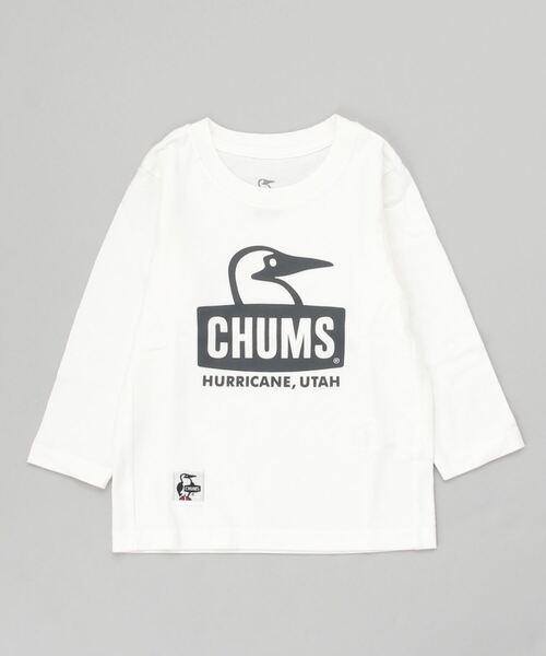 CHUMS(チャムス)の「チャムス CHUMS Kids Booby Face L/S T-Shirt(Tシャツ/カットソー・キッズ・ホワイト・J/XO/J/L/J/S/J/M)」の1枚目の写真