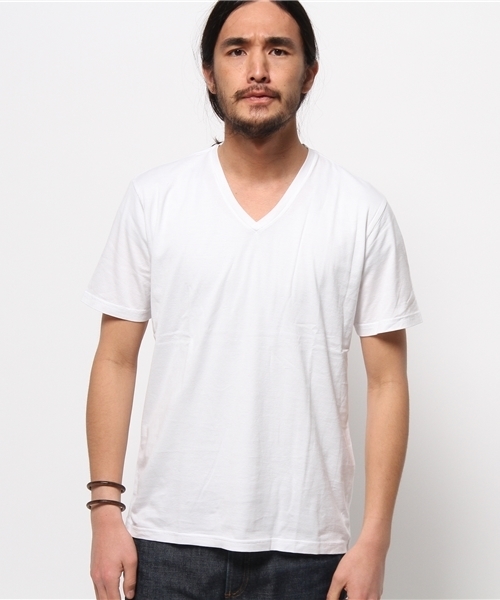 417 EDIFICE（フォーワンセブンエディフィス）の「◇シリコンウォッシュ ピマテンジクVネック S/S（Tシャツ/カットソー・メンズ・ブラック/チャコールグレー/ホワイト/カーキ/ネイビー/ブルー・SMALL/MEDIUM/LARGE）」の11枚目の写真