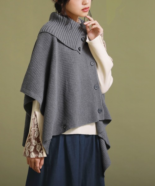 n'OrLABEL（ノアールレーベル）の「『袖レース配色リブニット』（ニット/セーター・レディース・ブラック/オフホワイト/チャコールグレー・1/2）」の14枚目の写真