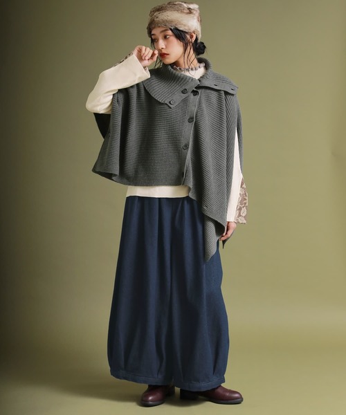 n'OrLABEL（ノアールレーベル）の「『袖レース配色リブニット』（ニット/セーター・レディース・ブラック/オフホワイト/チャコールグレー・1/2）」の11枚目の写真