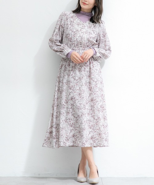 Honeys（ハニーズ）の「パール釦使いワンピース（ワンピース・レディース・ブラック/ブルー系その他/ピンク系その他/グリーン系その他/ホワイト系その他/ブルー系その他2・M/L/LL/S）」の10枚目の写真