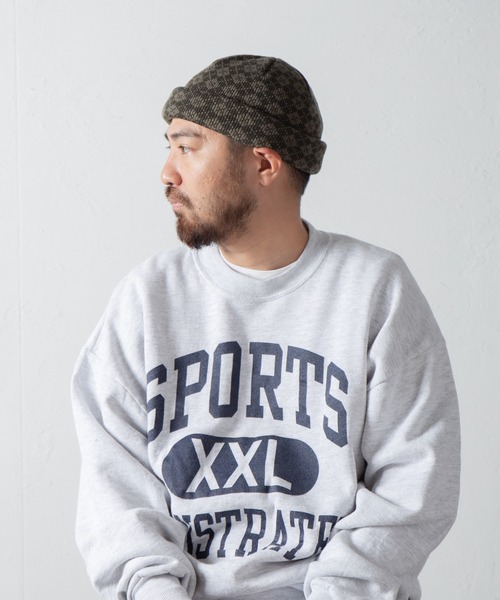 RACAL(ラカル)の「Argyle Check Roll Knit Cap / アーガイルチェックロールニットキャップ(ニットキャップ/ビーニー・メンズ・ブラック/グリーン/パープル/ベージュ・FREE)」の3枚目の写真