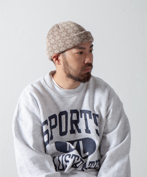 RACAL(ラカル)の「Argyle Check Roll Knit Cap / アーガイルチェックロールニットキャップ(ニットキャップ/ビーニー・メンズ・ブラック/グリーン/パープル/ベージュ・FREE)」の22枚目の写真