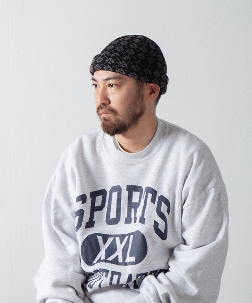 RACAL(ラカル)の「Argyle Check Roll Knit Cap / アーガイルチェックロールニットキャップ(ニットキャップ/ビーニー・メンズ・ブラック/グリーン/パープル/ベージュ・FREE)」の20枚目の写真