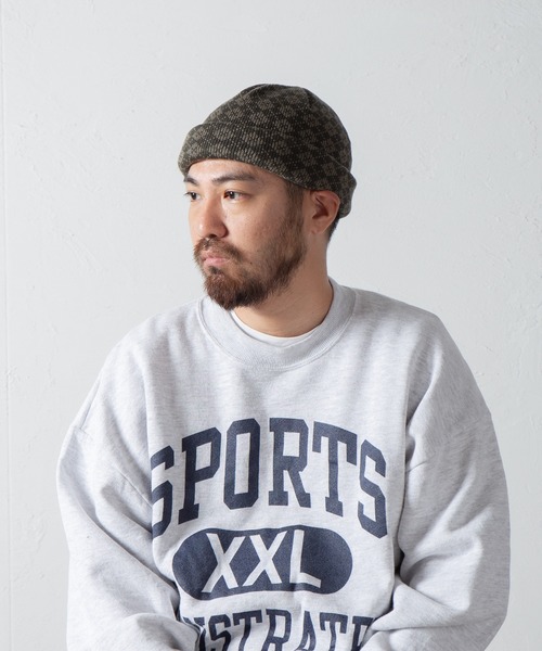 RACAL(ラカル)の「Argyle Check Roll Knit Cap / アーガイルチェックロールニットキャップ(ニットキャップ/ビーニー・メンズ・ブラック/グリーン/パープル/ベージュ・FREE)」の10枚目の写真