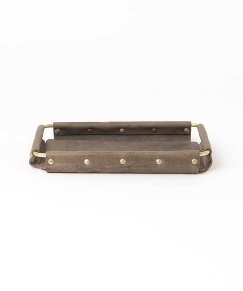 【HOBO】ホーボー OILED COW LEATHER LARGE TRAY WITH BRASS FRAME