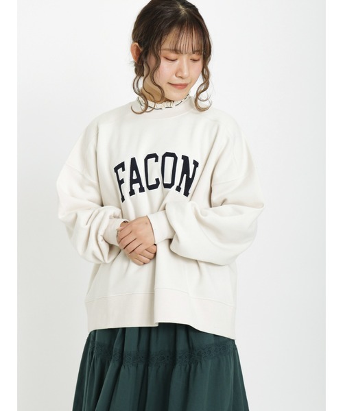 Samansa Mos2（サマンサ モスモス）の「コーデュロイパッチワークロゴ裏起毛スウェット（Tシャツ/カットソー・レディース・ネイビー/ミント/モカ/キナリ・ﾌﾘ-）」の9枚目の写真