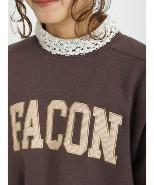 Samansa Mos2（サマンサ モスモス）の「コーデュロイパッチワークロゴ裏起毛スウェット（Tシャツ/カットソー・レディース・ネイビー/ミント/モカ/キナリ・ﾌﾘ-）」の16枚目の写真