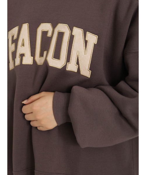 Samansa Mos2（サマンサ モスモス）の「コーデュロイパッチワークロゴ裏起毛スウェット（Tシャツ/カットソー・レディース・ネイビー/ミント/モカ/キナリ・ﾌﾘ-）」の17枚目の写真