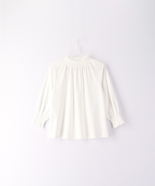 ROPE' PICNIC(ロペピクニック)の「【KIDS】入卒式にも/スタンドフリルシャーリングブラウス(シャツ/ブラウス・キッズ・オフホワイト・110/120/130/140/150)」の2枚目の写真