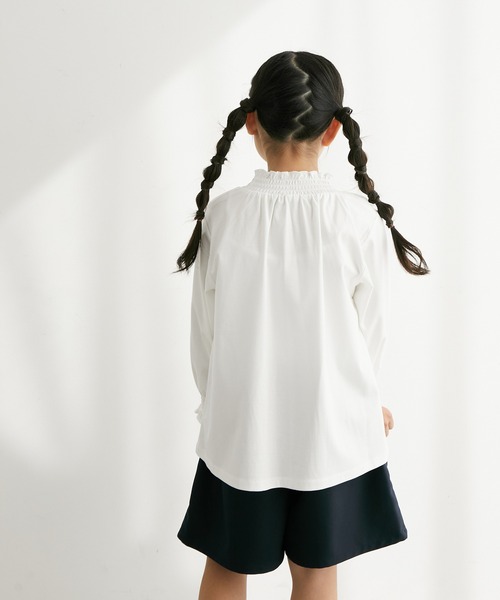 ROPE' PICNIC(ロペピクニック)の「【KIDS】入卒式にも/スタンドフリルシャーリングブラウス(シャツ/ブラウス・キッズ・オフホワイト・110/120/130/140/150)」の22枚目の写真