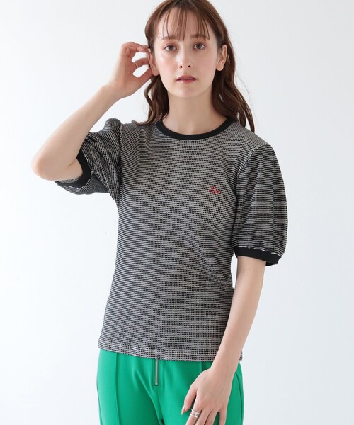 Ray BEAMS(レイビームス)の「【WEB限定】Lee / ワッフル リンガー Tシャツ(Tシャツ/カットソー・レディース・ブラック/レッド・MEDIUM)」の5枚目の写真