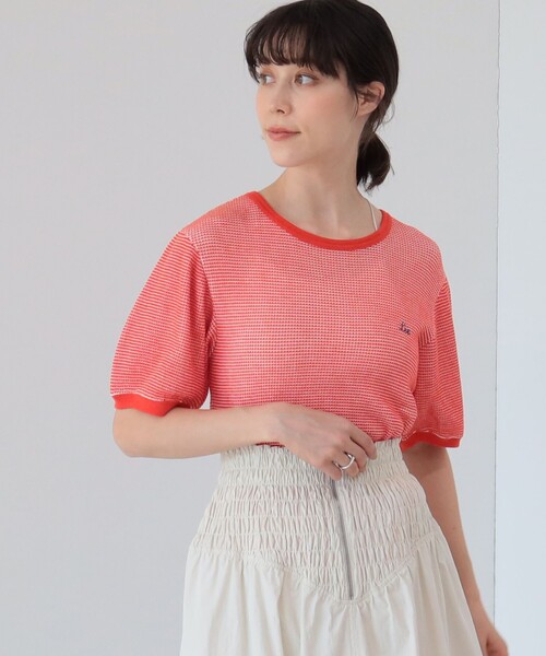 Ray BEAMS(レイビームス)の「【WEB限定】Lee / ワッフル リンガー Tシャツ(Tシャツ/カットソー・レディース・ブラック/レッド・MEDIUM)」の9枚目の写真
