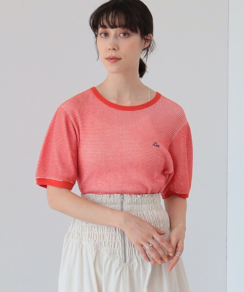 Ray BEAMS(レイビームス)の「【WEB限定】Lee / ワッフル リンガー Tシャツ(Tシャツ/カットソー・レディース・ブラック/レッド・MEDIUM)」の10枚目の写真