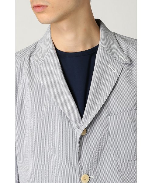 ivory court（アイボリーコート）の「◆ストライプサッカー 3ボタンジャケット（テーラードジャケット・メンズ・ブルー系その他/ネイビー・36/38/40）」の11枚目の写真