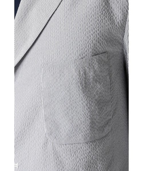 ivory court（アイボリーコート）の「◆ストライプサッカー 3ボタンジャケット（テーラードジャケット・メンズ・ブルー系その他/ネイビー・36/38/40）」の15枚目の写真