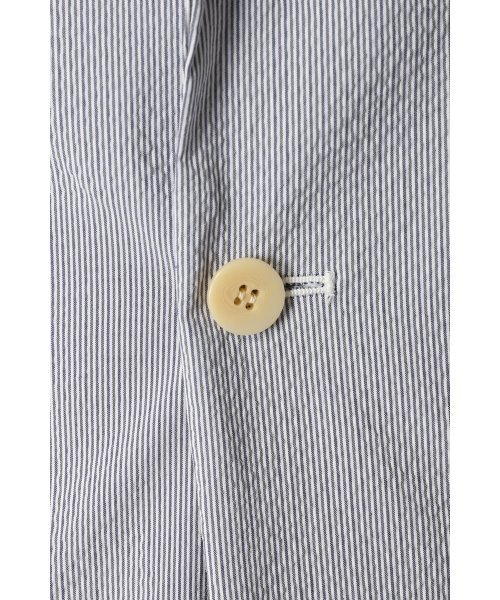 ivory court（アイボリーコート）の「◆ストライプサッカー 3ボタンジャケット（テーラードジャケット・メンズ・ブルー系その他/ネイビー・36/38/40）」の6枚目の写真