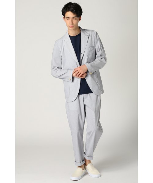 ivory court（アイボリーコート）の「◆ストライプサッカー 3ボタンジャケット（テーラードジャケット・メンズ・ブルー系その他/ネイビー・36/38/40）」の10枚目の写真