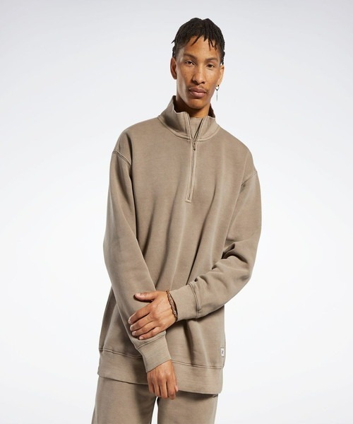 Reebok(リーボック)の「クラシック 1/4 ジップ / CL ND 1/4 ZIP(スウェット・メンズ・イエロー/オフホワイト/アッシュブラウン・OT/J/O/XXX-LARGE/XX-LARGE/SMALL/MEDIUM/X-SMALL/LARGE/X-LARGE)」の2枚目の写真