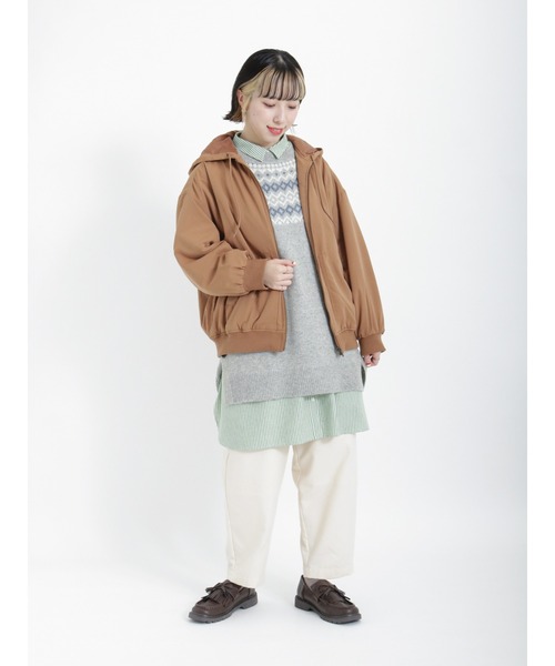 Samansa Mos2（サマンサ モスモス）の「柄アソートテーパードパンツ（その他パンツ・レディース・ブラック/グリーン/モカ/チャコール/キナリ・ﾌﾘ-）」の9枚目の写真