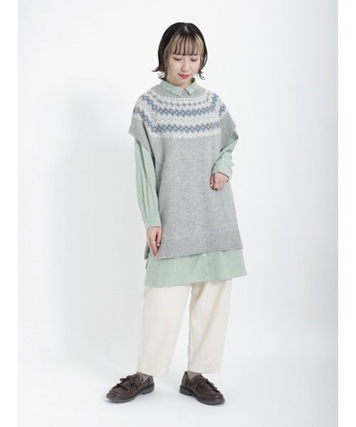 Samansa Mos2（サマンサ モスモス）の「柄アソートテーパードパンツ（その他パンツ・レディース・ブラック/グリーン/モカ/チャコール/キナリ・ﾌﾘ-）」の11枚目の写真