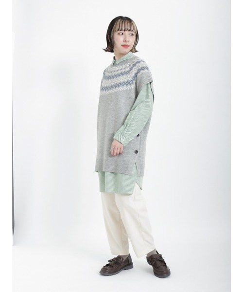 Samansa Mos2（サマンサ モスモス）の「柄アソートテーパードパンツ（その他パンツ・レディース・ブラック/グリーン/モカ/チャコール/キナリ・ﾌﾘ-）」の12枚目の写真