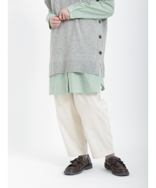 Samansa Mos2（サマンサ モスモス）の「柄アソートテーパードパンツ（その他パンツ・レディース・ブラック/グリーン/モカ/チャコール/キナリ・ﾌﾘ-）」の14枚目の写真