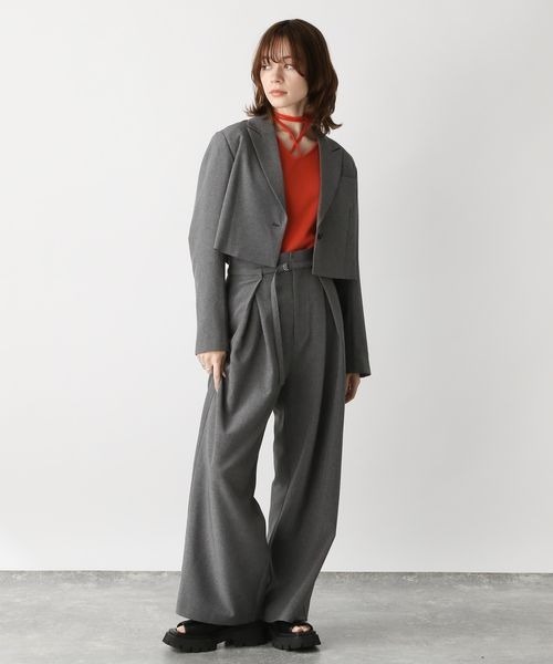 JEANASIS（ジーナシス）の「サーマルネックストリングTEE/189191（Tシャツ/カットソー・レディース・オレンジ/ブラック/ホワイト・FREE）」の6枚目の写真