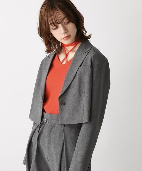 JEANASIS（ジーナシス）の「サーマルネックストリングTEE/189191（Tシャツ/カットソー・レディース・オレンジ/ブラック/ホワイト・FREE）」の7枚目の写真