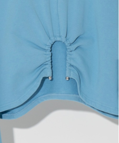 PRANK PROJECT(プランクプロジェクト)の「メタルディティールショートフーディ/Metal Detail Short Hoodie(パーカー・レディース・サックスブルー/アイボリー/チャコールグレー・FREE)」の11枚目の写真