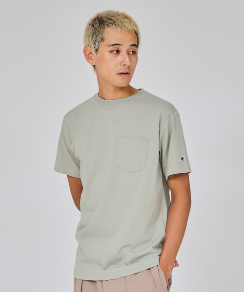 Champion(チャンピオン)の「【Champion/チャンピオン】メンズ ベーシック ショートスリーブポケットTシャツ(Tシャツ/カットソー・メンズ・ブラック/オレンジ系1/ネイビー/スモーキーグリーン系1/グレー/ホワイト/オレンジ系その他7/ピーコックグリーン系/オートミール/ベージュ系その他3/スカイブルー/その他21/グリーン・MEDIUM/LARGE/X-LARGE/SMALL)」の13枚目の写真