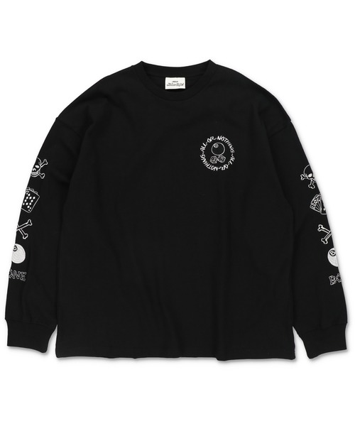 BALR.⭐️長袖Tシャツ ブラック ロゴ シンプル モノトーン 高級感 季節 BLACK PRINT L/S TEE / ロンT / 半袖 / 前面 / プリント / カジュアル