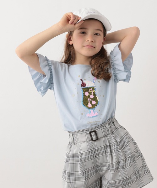 GLOBAL WORK（グローバルワーク）の「ヘビロッTEE／モチーフ半袖/162620（Tシャツ/カットソー・キッズ・パープル/サックスブルー系1/サックスブルー系2/ミント/サックスブルー系/オフホワイト/ブラック/ホワイト系その他2/ネイビー/ダークブルー・100cm/110cm/120cm/130cm/140cm/150cm/160cm）」の7枚目の写真