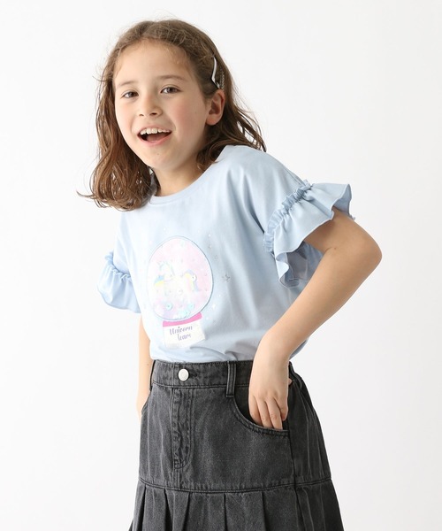 GLOBAL WORK（グローバルワーク）の「ヘビロッTEE／モチーフ半袖/162620（Tシャツ/カットソー・キッズ・パープル/サックスブルー系1/サックスブルー系2/ミント/サックスブルー系/オフホワイト/ブラック/ホワイト系その他2/ネイビー/ダークブルー・100cm/110cm/120cm/130cm/140cm/150cm/160cm）」の8枚目の写真