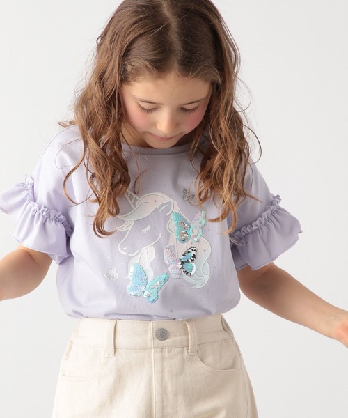 GLOBAL WORK（グローバルワーク）の「ヘビロッTEE／モチーフ半袖/162620（Tシャツ/カットソー・キッズ・パープル/サックスブルー系1/サックスブルー系2/ミント/サックスブルー系/オフホワイト/ブラック/ホワイト系その他2/ネイビー/ダークブルー・100cm/110cm/120cm/130cm/140cm/150cm/160cm）」の10枚目の写真