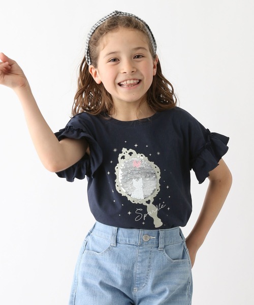 GLOBAL WORK（グローバルワーク）の「ヘビロッTEE／モチーフ半袖/162620（Tシャツ/カットソー・キッズ・パープル/サックスブルー系1/サックスブルー系2/ミント/サックスブルー系/オフホワイト/ブラック/ホワイト系その他2/ネイビー/ダークブルー・100cm/110cm/120cm/130cm/140cm/150cm/160cm）」の5枚目の写真