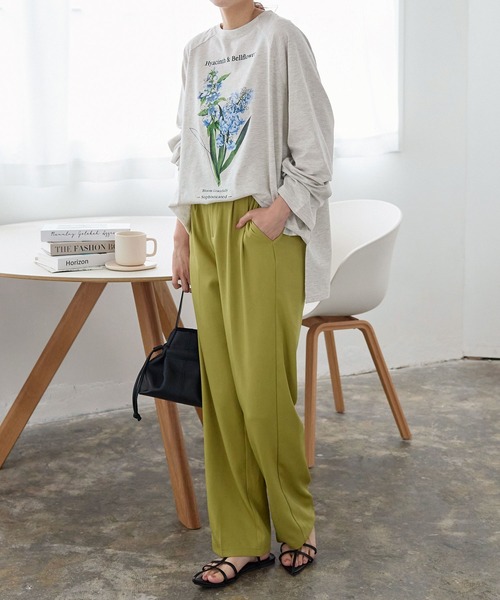 KOBE LETTUCE(コウベレタス)の「フラワープリントラグランBIGロンT(Tシャツ/カットソー・レディース・オフホワイト/ホワイト系/オートミール・FREE)」の9枚目の写真