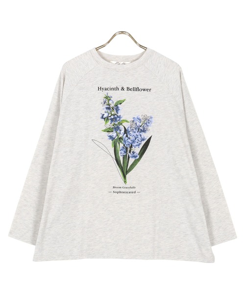KOBE LETTUCE(コウベレタス)の「フラワープリントラグランBIGロンT(Tシャツ/カットソー・レディース・オフホワイト/ホワイト系/オートミール・FREE)」の11枚目の写真