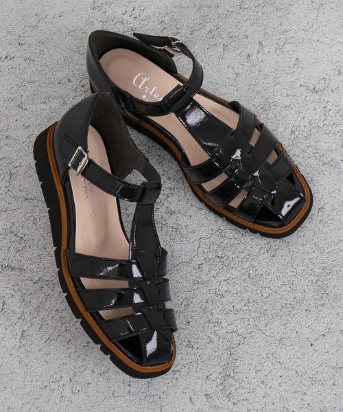 artemis by DIANA（アルテミスバイダイアナ）の「厚底軽量グルカサンダル（サンダル・レディース・クリアブラック/ゴールド/ベージュ/ブラック/ホワイト・XL/S/M/L）」の3枚目の写真