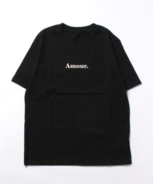 BLUEEAST(ブルーイースト)の「Amour.ロゴ半袖Tシャツ(Tシャツ/カットソー・レディース・ブラック/ホワイト/ベージュ/カーキ/オレンジ・MEDIUM)」の11枚目の写真