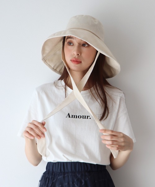 BLUEEAST(ブルーイースト)の「Amour.ロゴ半袖Tシャツ(Tシャツ/カットソー・レディース・ブラック/ホワイト/ベージュ/カーキ/オレンジ・MEDIUM)」の19枚目の写真