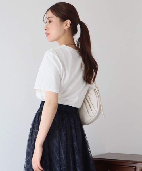 BLUEEAST(ブルーイースト)の「Amour.ロゴ半袖Tシャツ(Tシャツ/カットソー・レディース・ブラック/ホワイト/ベージュ/カーキ/オレンジ・MEDIUM)」の18枚目の写真