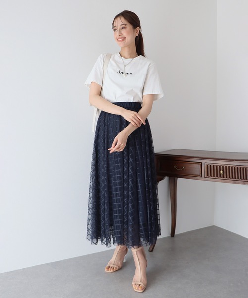 BLUEEAST(ブルーイースト)の「Amour.ロゴ半袖Tシャツ(Tシャツ/カットソー・レディース・ブラック/ホワイト/ベージュ/カーキ/オレンジ・MEDIUM)」の20枚目の写真