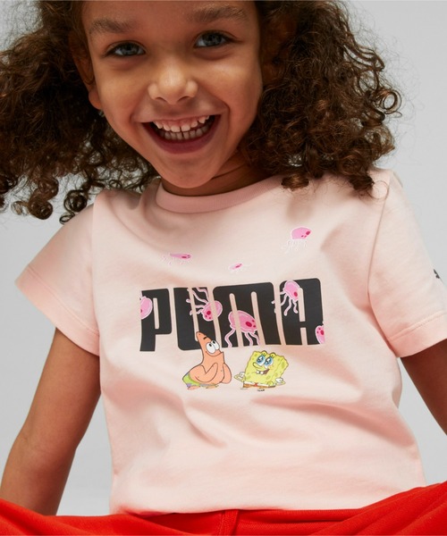 PUMA（プーマ）の「PUMA プーマ キッズ PUMA x スポンジ・ボブ ロゴ 半袖 Tシャツ 120150cm（Tシャツ/カットソー