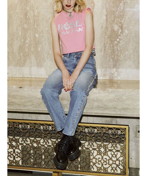 jouetie（ジュエティ）の「ROSE FAN FAN フィットタンク【コラボ