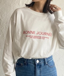 She's Closet（シーズクローゼット）の「ビッグシルエットクルーネック長袖プルオーバー刺繍ロゴロンT（Tシャツ/カットソー）」