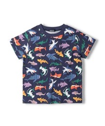 Moujonjon（ムージョンジョン）の「サメ総柄半袖Ｔシャツ（Tシャツ/カットソー・キッズ）」