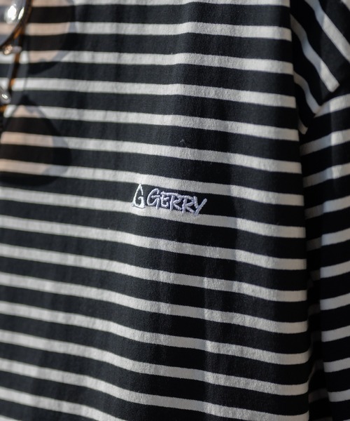 GERRY(ジェリー)の「【ag】〔GERRY/ジェリー〕ヘビーウェイトボーダー ロゴ刺繍 半袖ワイドTシャツ(Tシャツ/カットソー・メンズ・グレー/ブラック/ホワイト・X-LARGE/LARGE/MEDIUM)」の21枚目の写真